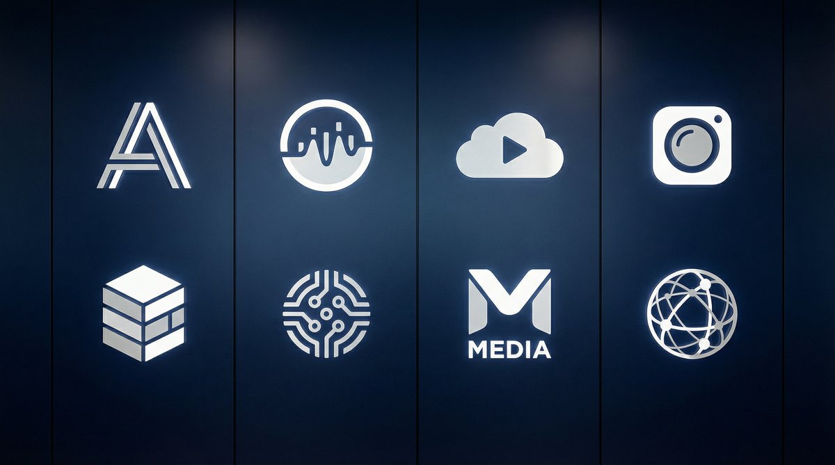 含羞草黄合作品牌Logo墙